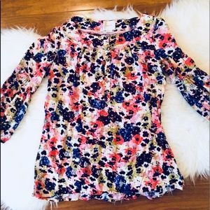 Anthropologie by Maeve floral casual blouse EUC